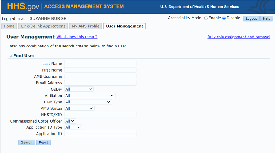 User Management - Find User