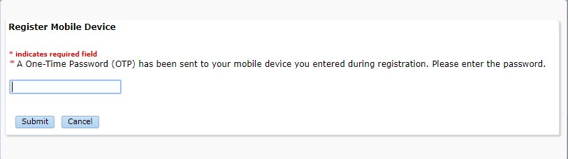 One-Time Password prompt