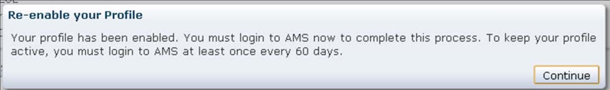 Re-enable your Profile confirmation
